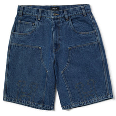 Huf Classic H Double Knee Denim Short Stone Wash Indigo - Orchard