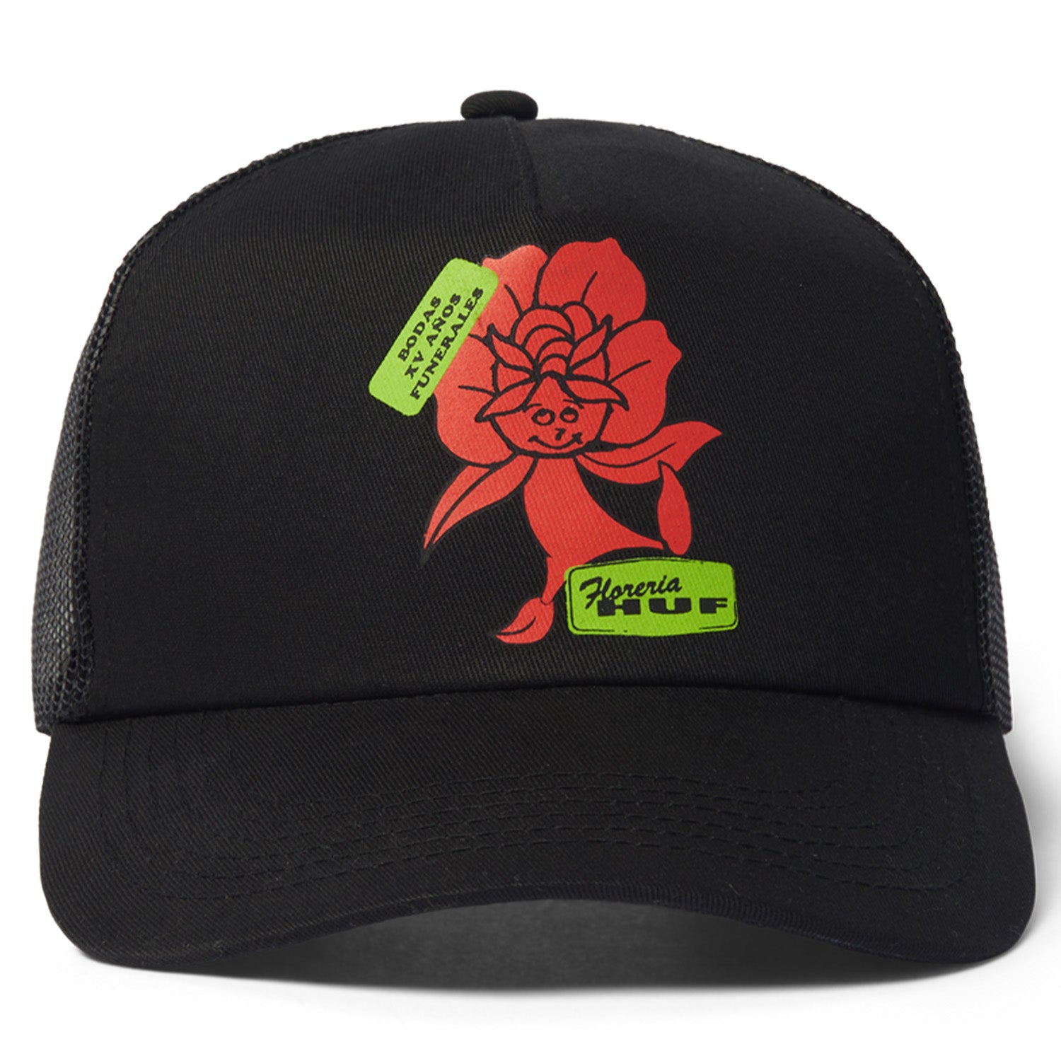 Huf Flower District Trucker Hat Black