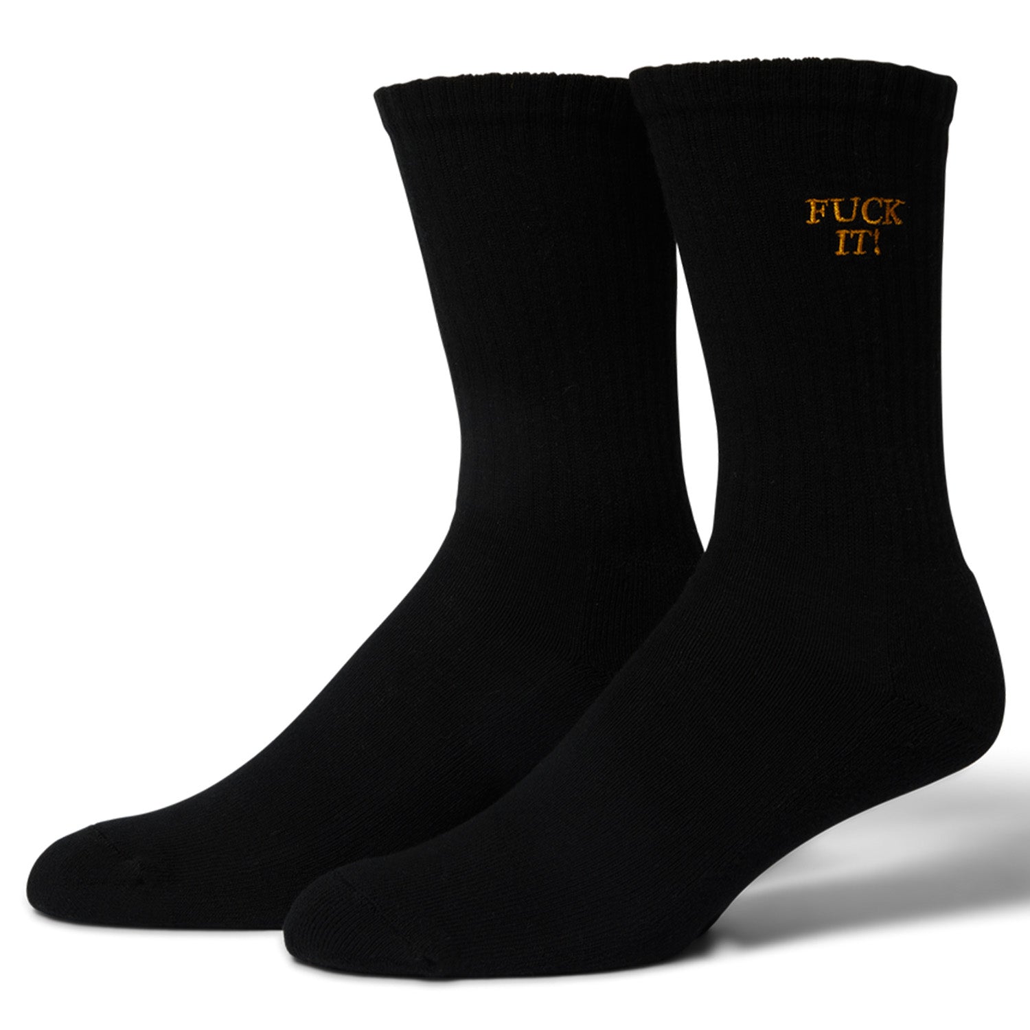 Huf Fuck It Embroidered Sock Black/Gold