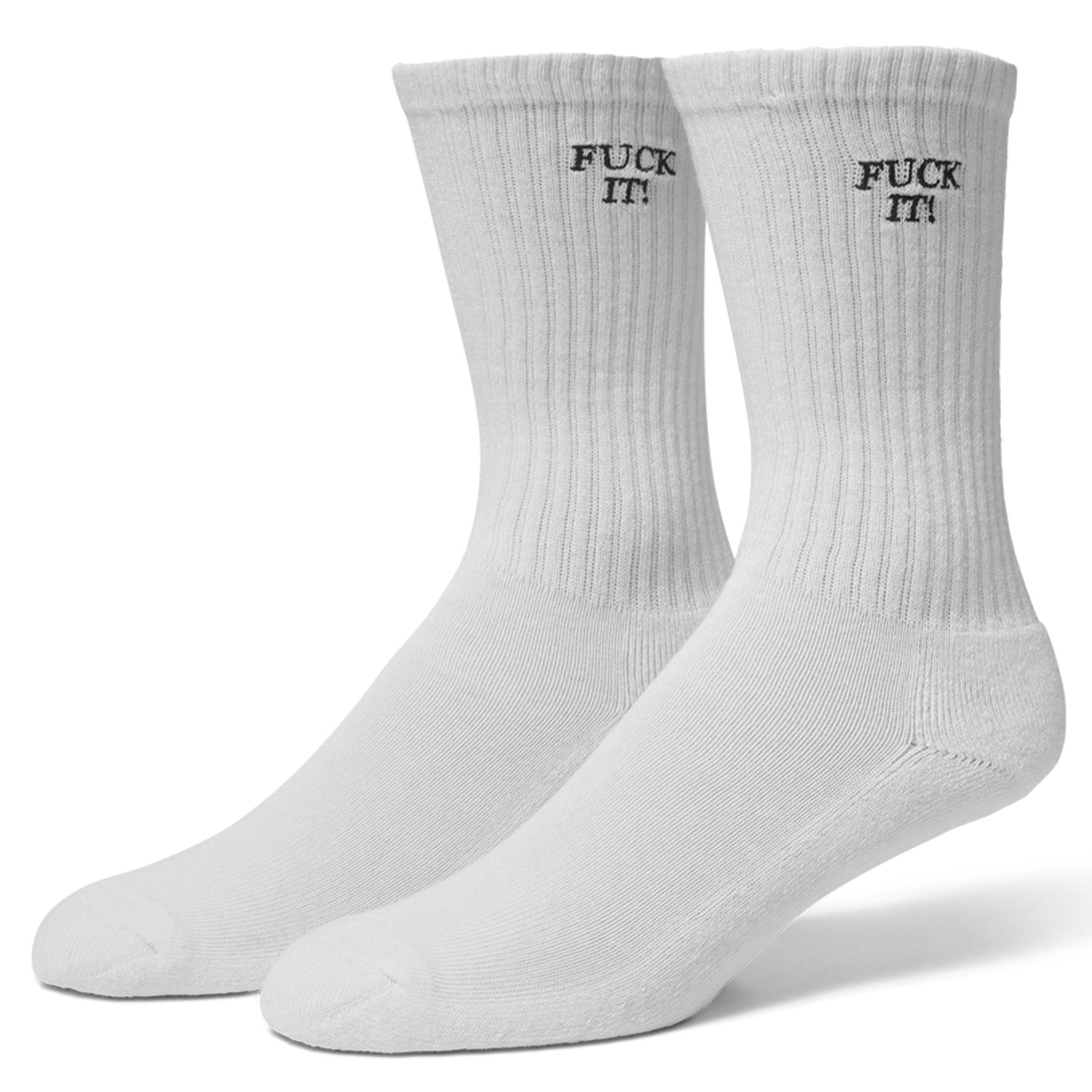 Huf Fuck It Embroidered Sock White