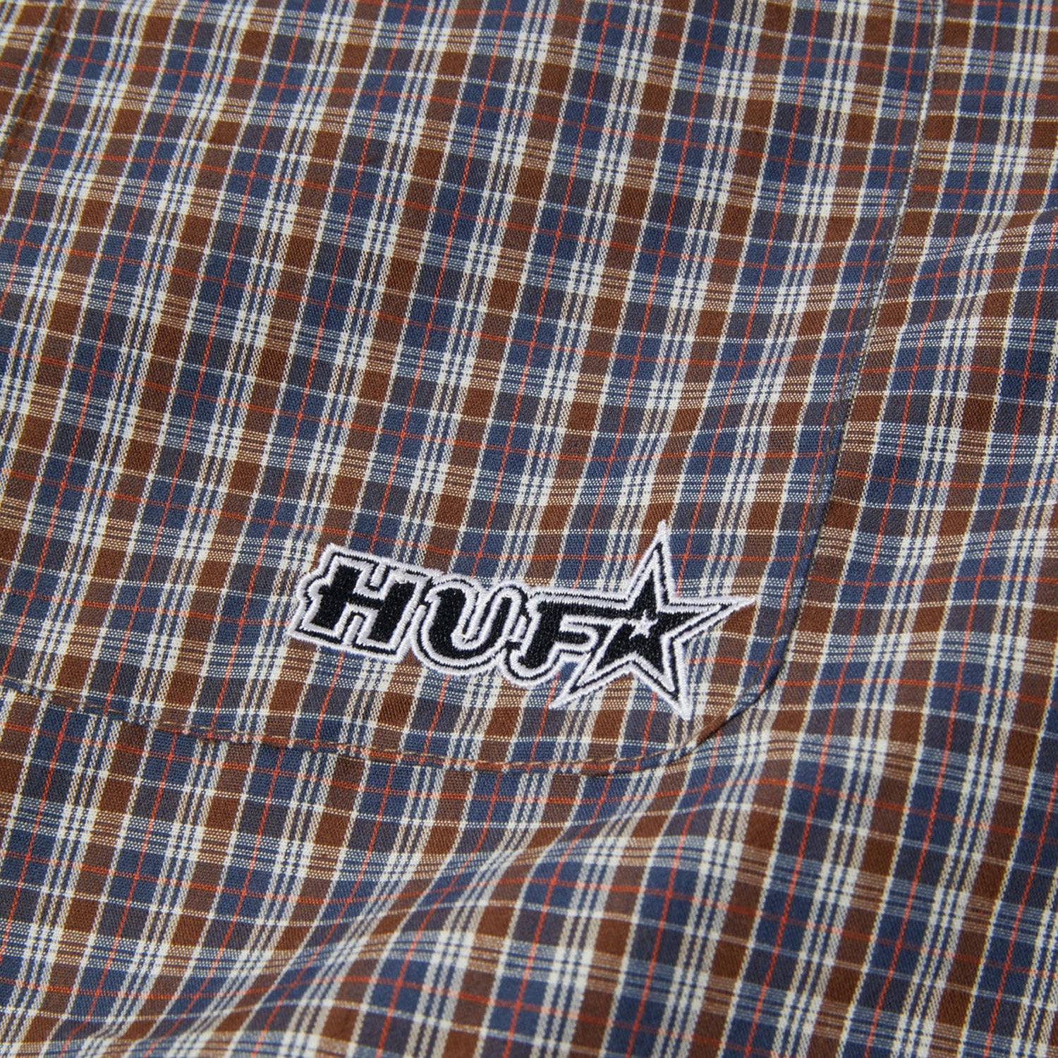 Huf Galaxy Shortsleeve Woven Top Dark Brown