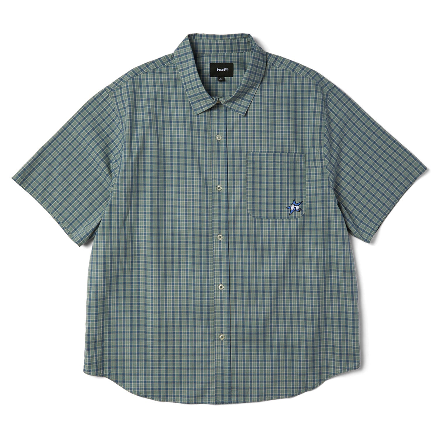 Huf H Star S/S Plaid Shirt Marine