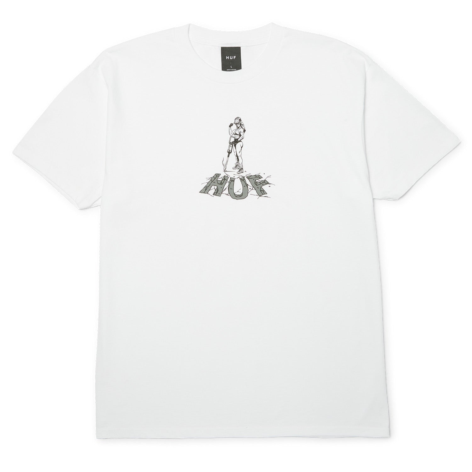 Huf Jacked Tee White