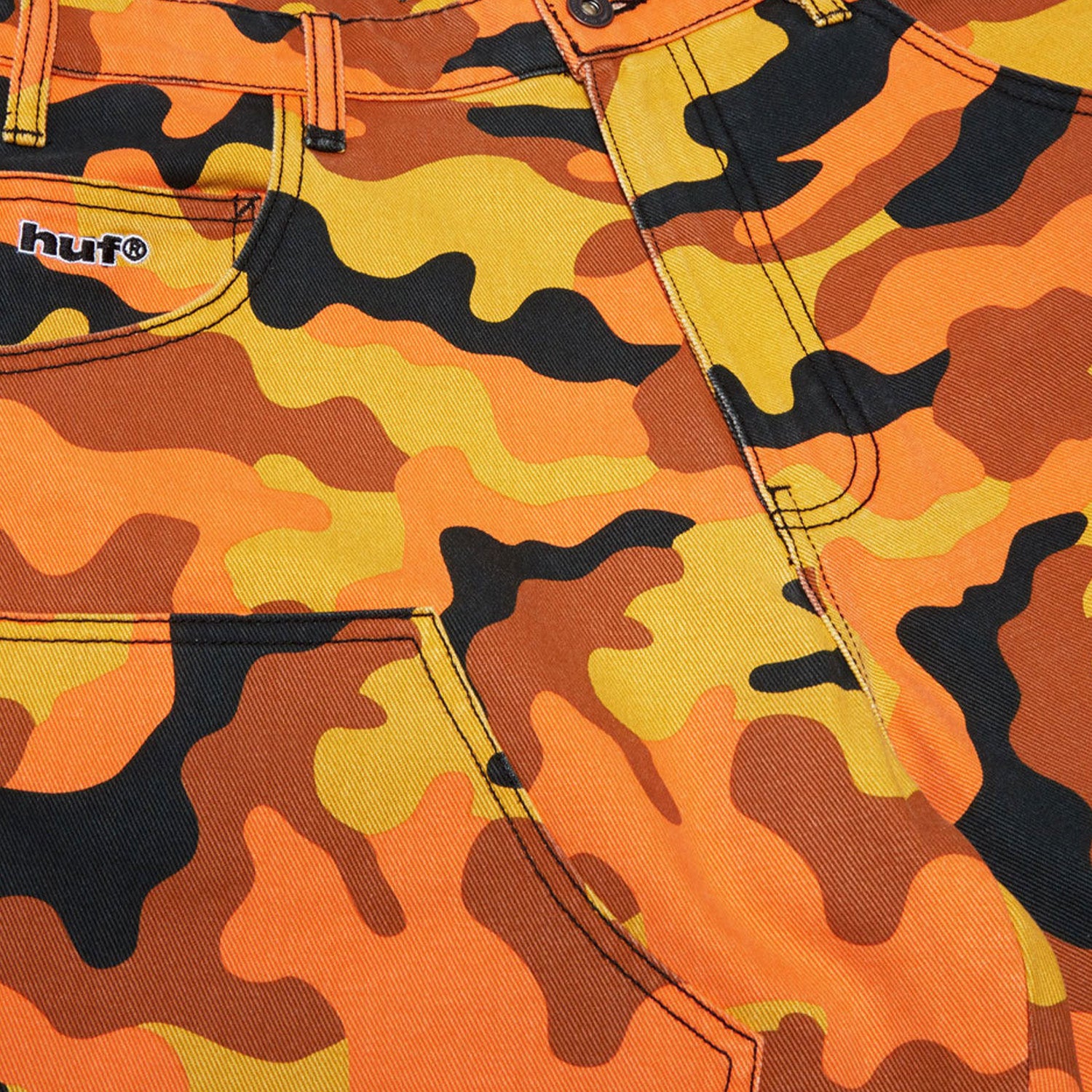 Huf Kinda Loose Double Knee Camo Short Lava