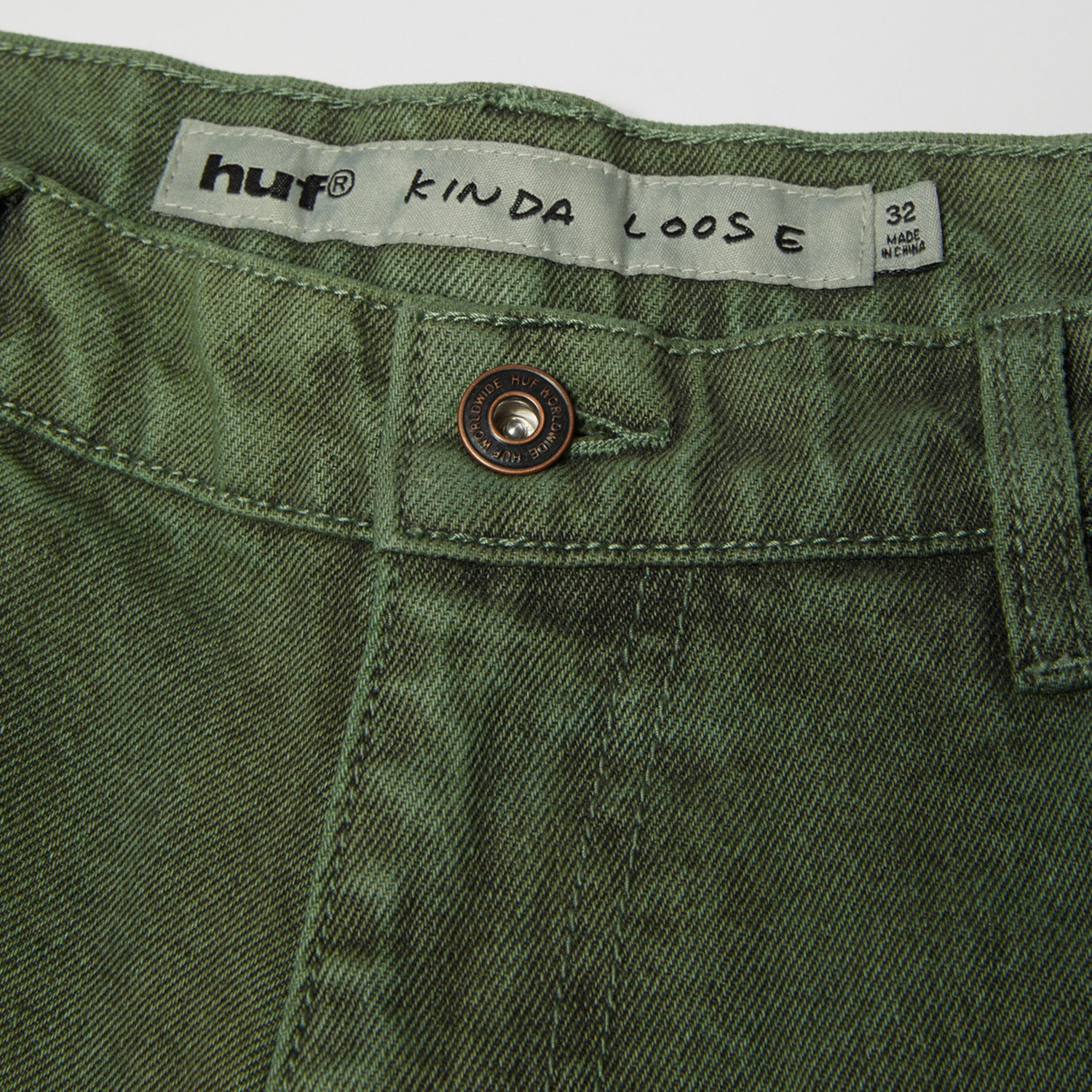Huf Kinda Loose Double Knee Pant Mist Green