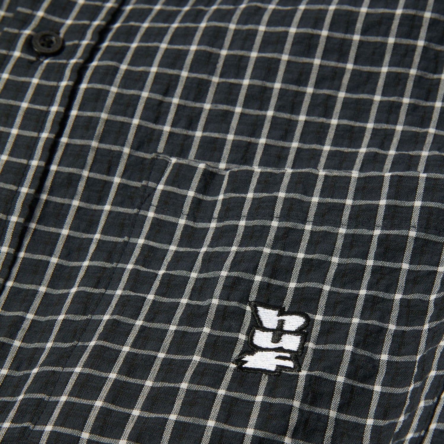 Huf Megablast LS Woven Top Black Check