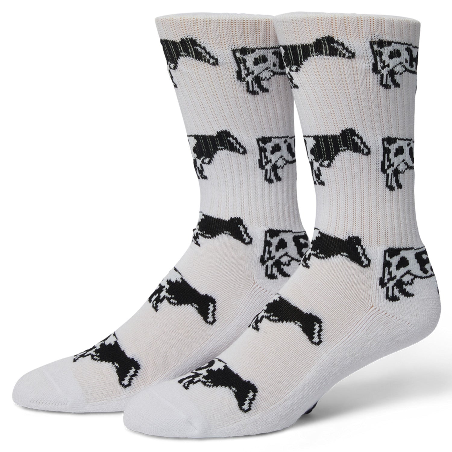 Huf Moo Crew Sock White