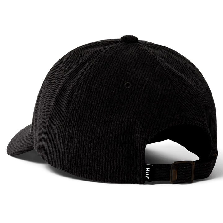 Huf OG Corduroy 6 Panel Hat Black