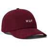 Huf OG Corduroy 6 Panel Hat Wine