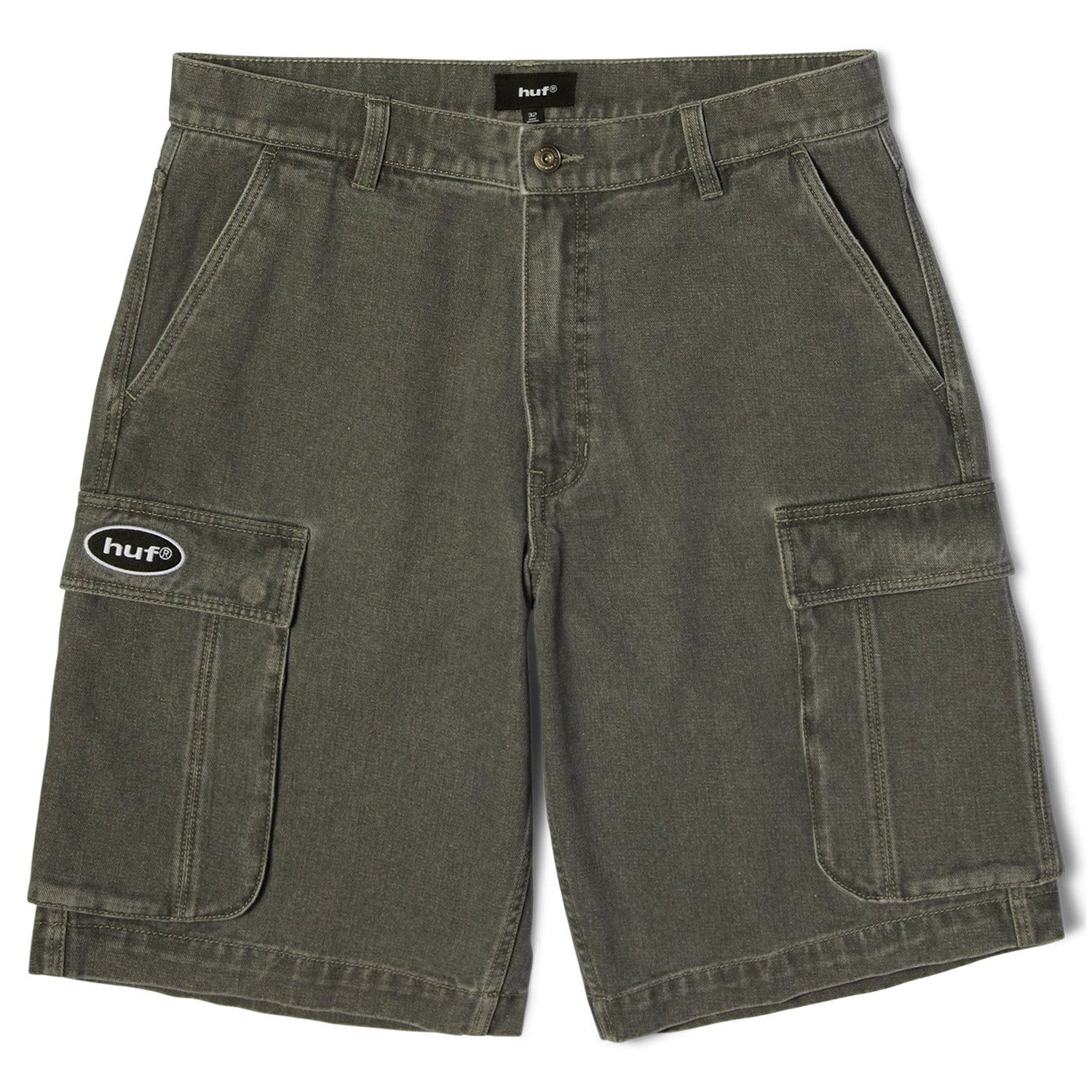 Huf Oval Denim Cargo Short Frost Gray