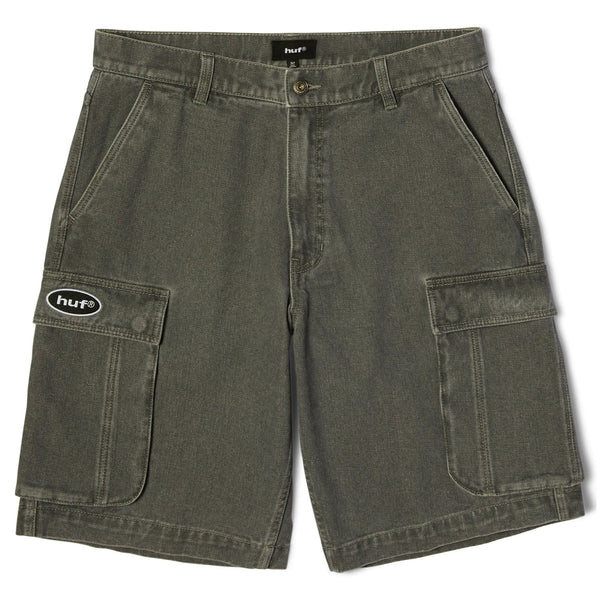 Huf Oval Denim Cargo Short Frost Gray - Orchard Skateshop