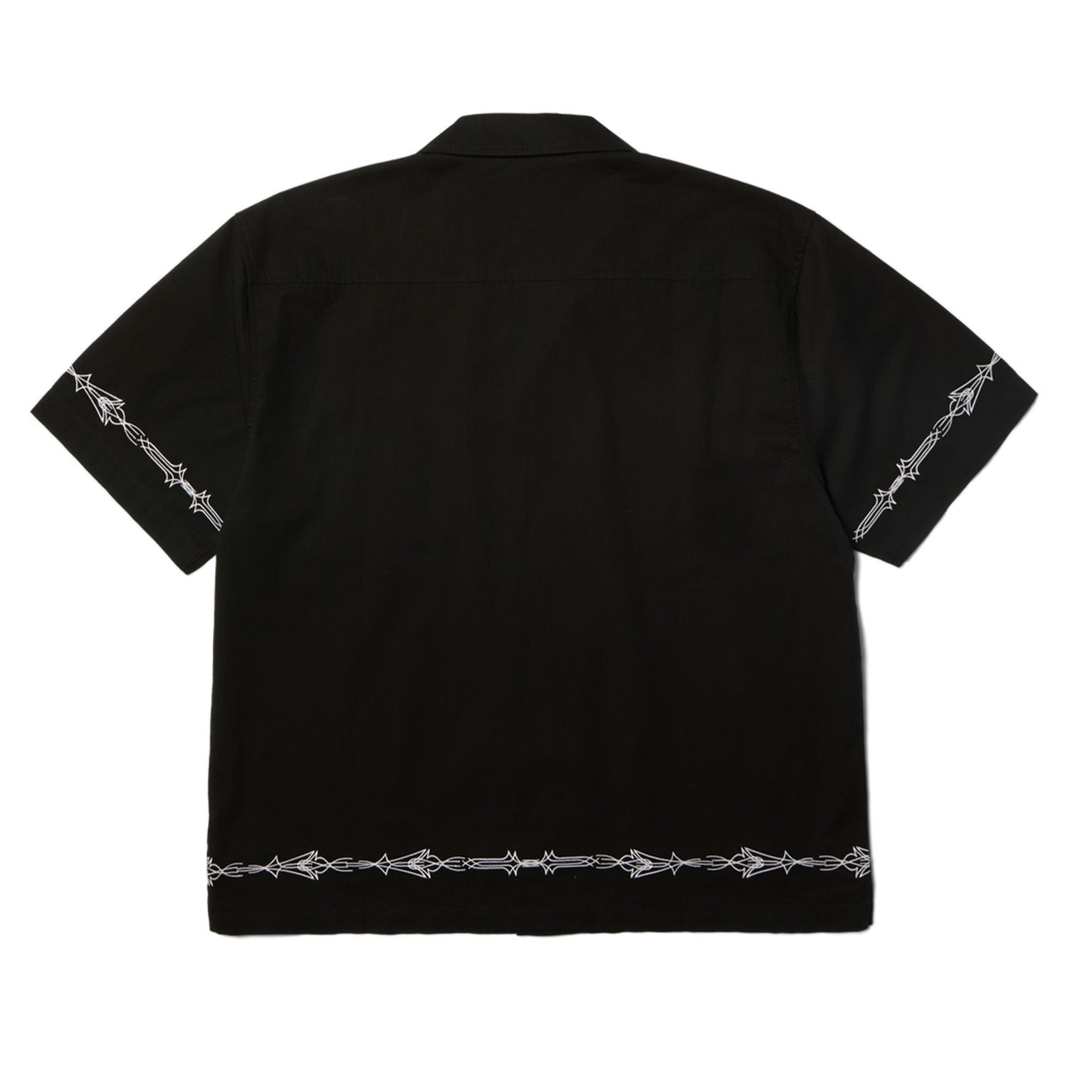 Huf Pinstripe Emb Resort Shirt Black