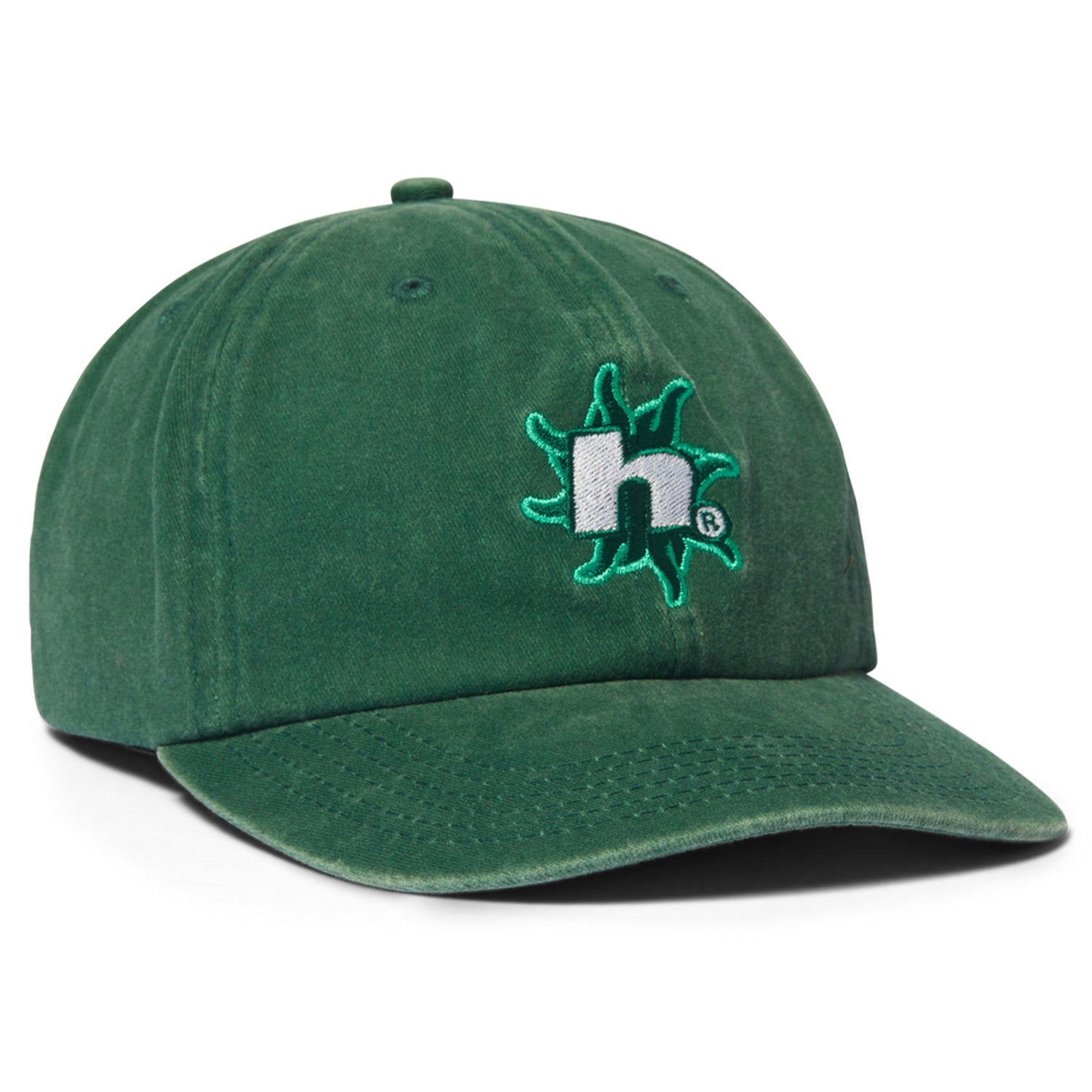 Huf Sol Denim 6 Panel CV Hat Washed Forest Green