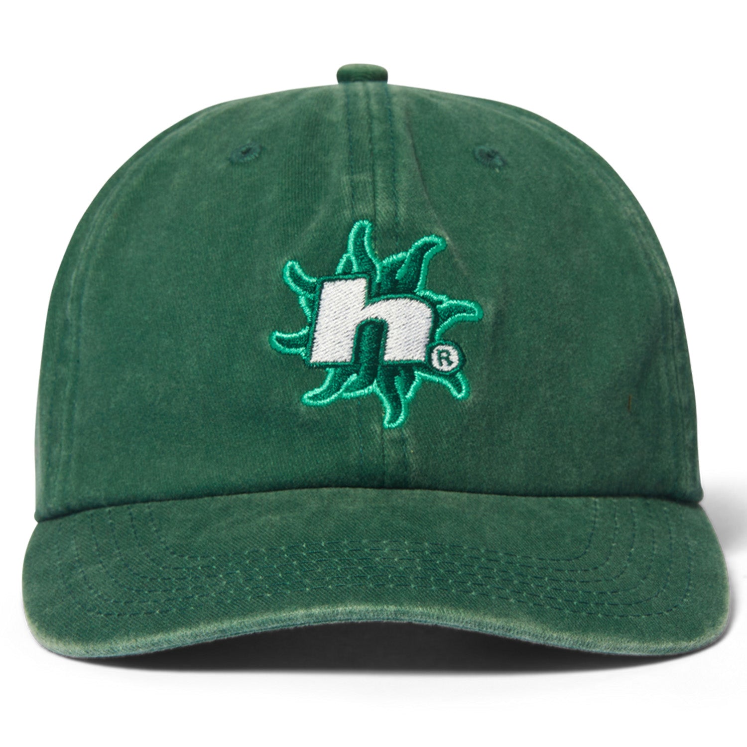 Huf Sol Denim 6 Panel CV Hat Washed Forest Green