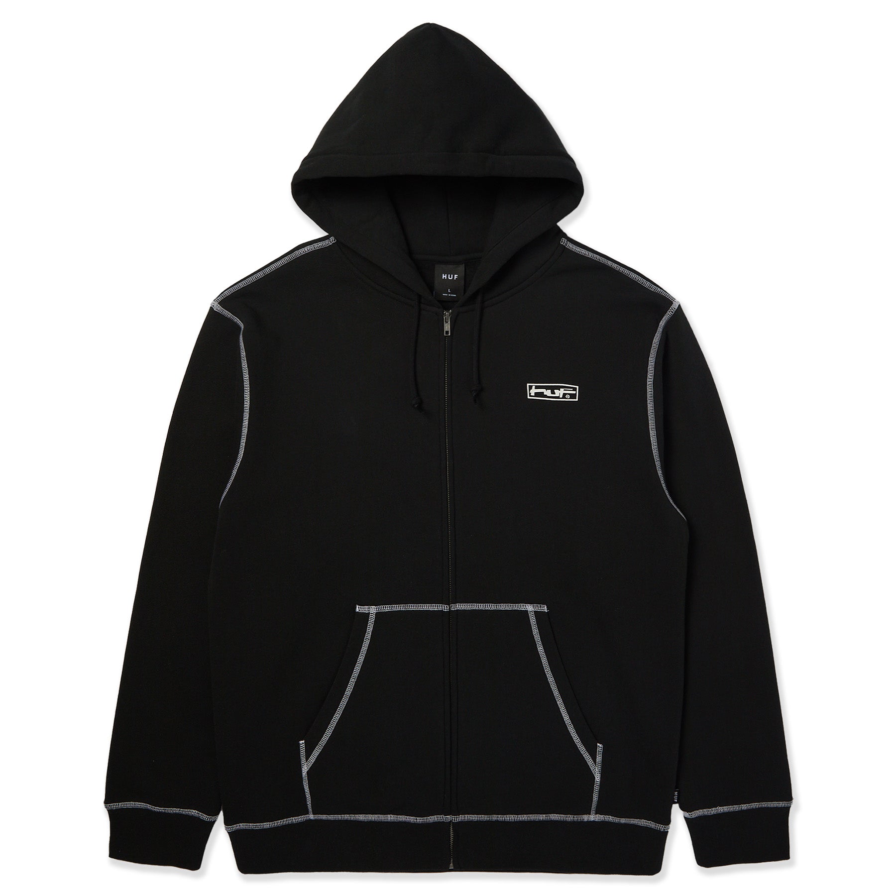 Huf ジップアップフーディ Sサイズ 黒 Huf Stretch Zip Hoodie Black - Orchard Skateshop