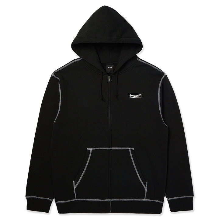 Huf Stretch Zip Hoodie Black