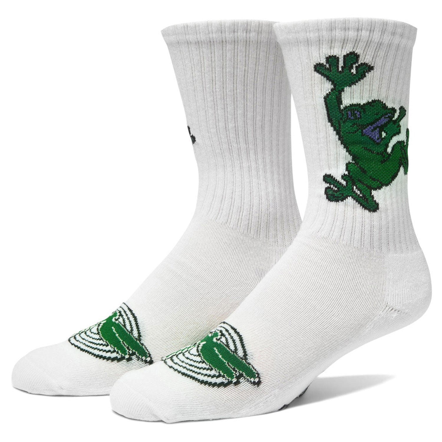 Huf Stuck On You Crew Sock White