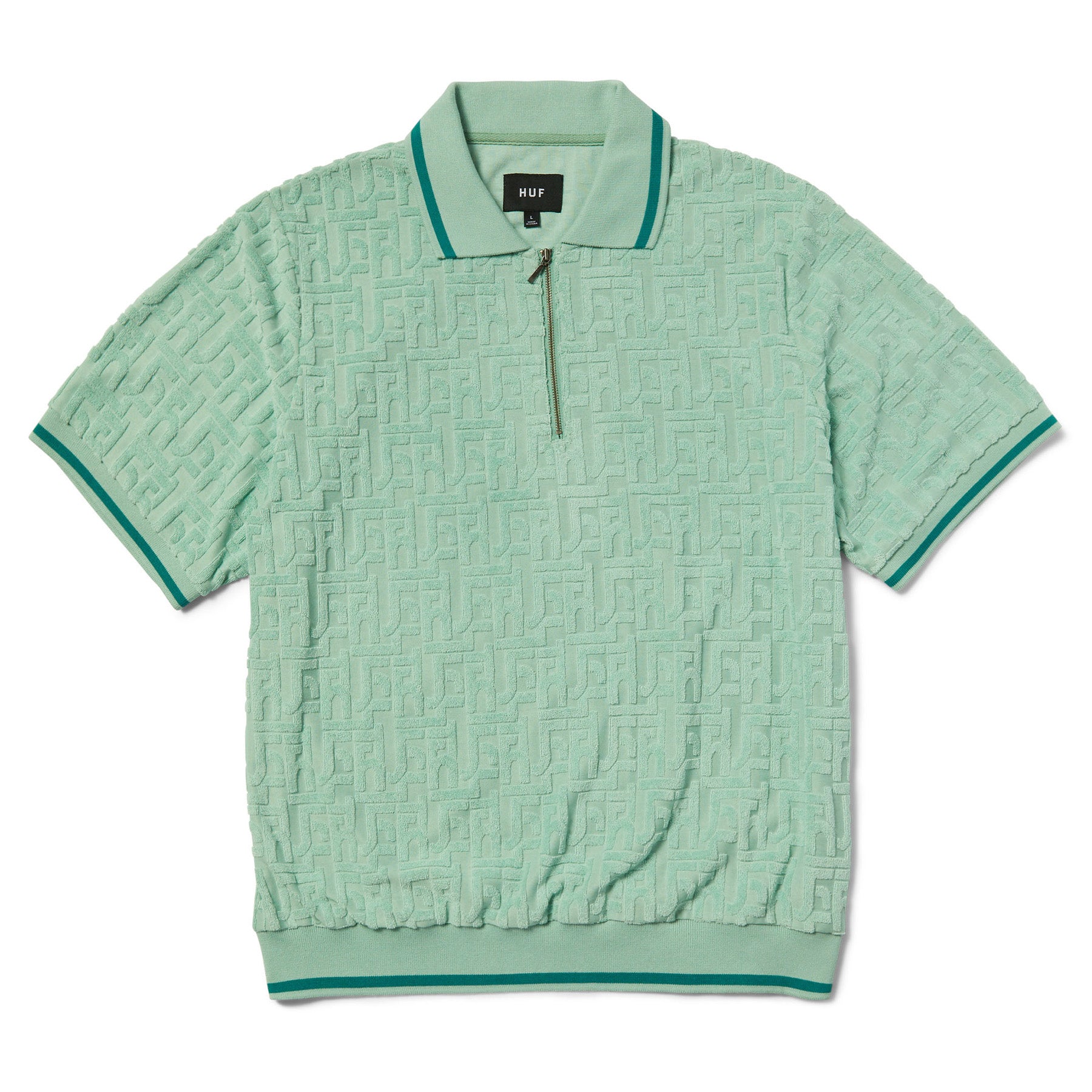 Huf Tether Jacquard Terry Top Jade