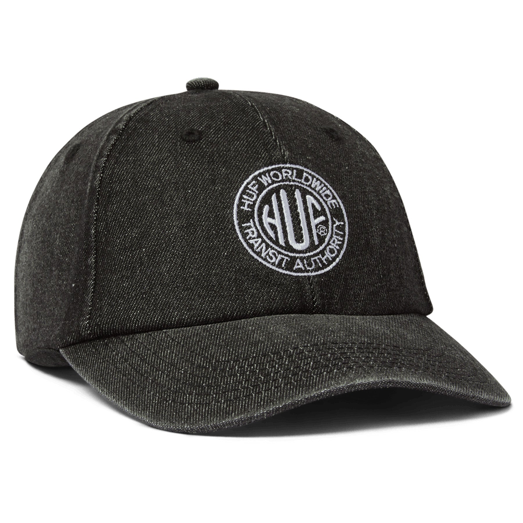 Huf Token 6 Panel Hat Washed Black - Orchard Skateshop