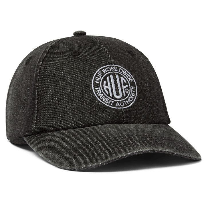 Huf Token 6 Panel Hat Washed Black
