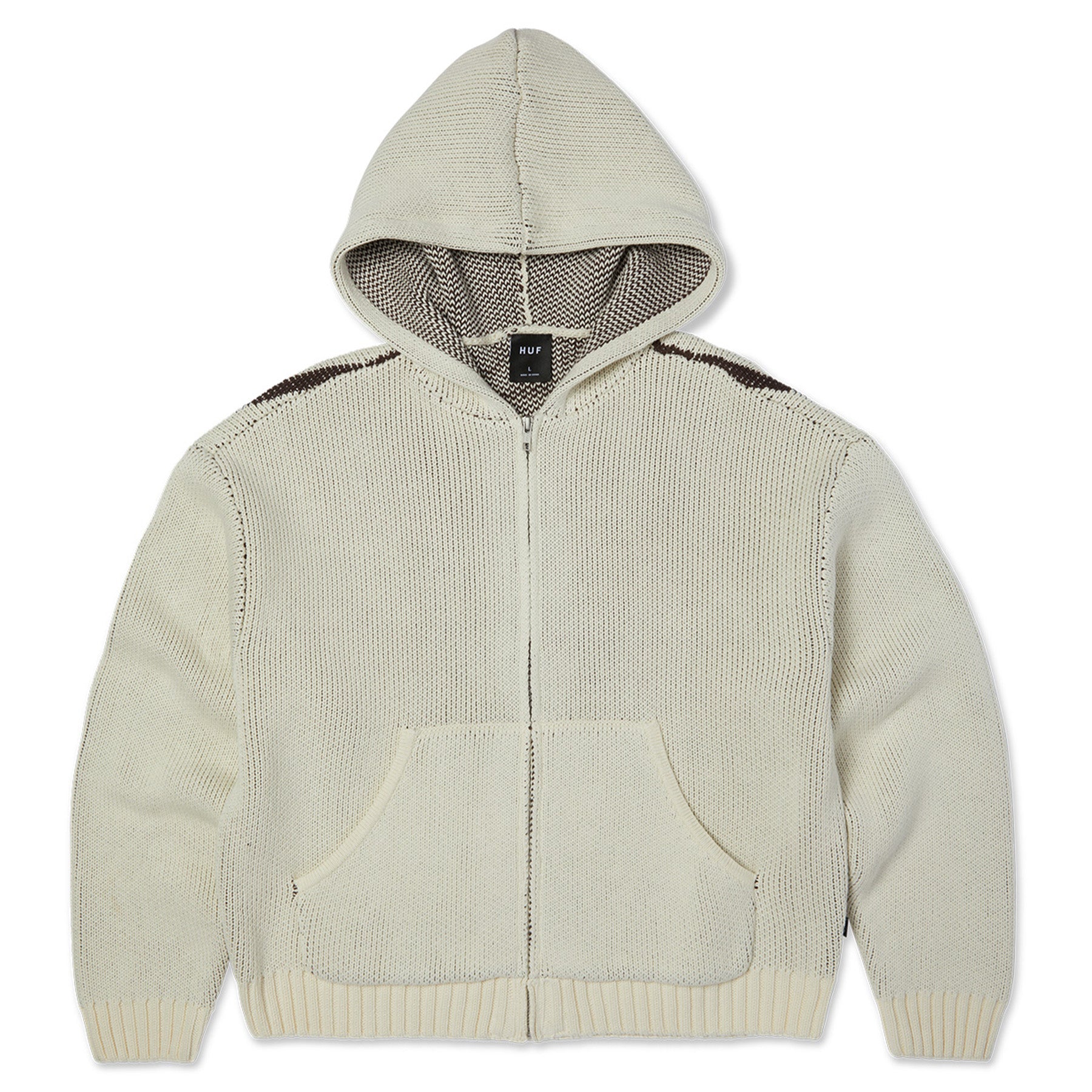 Huf Token Zip Hooded Sweater Bleach