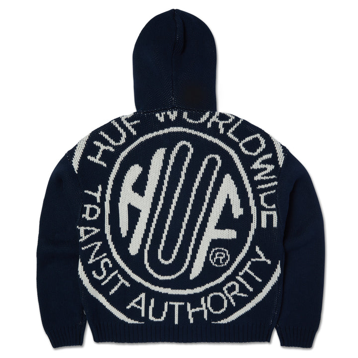 Huf Token Zip Hooded Sweater Navy
