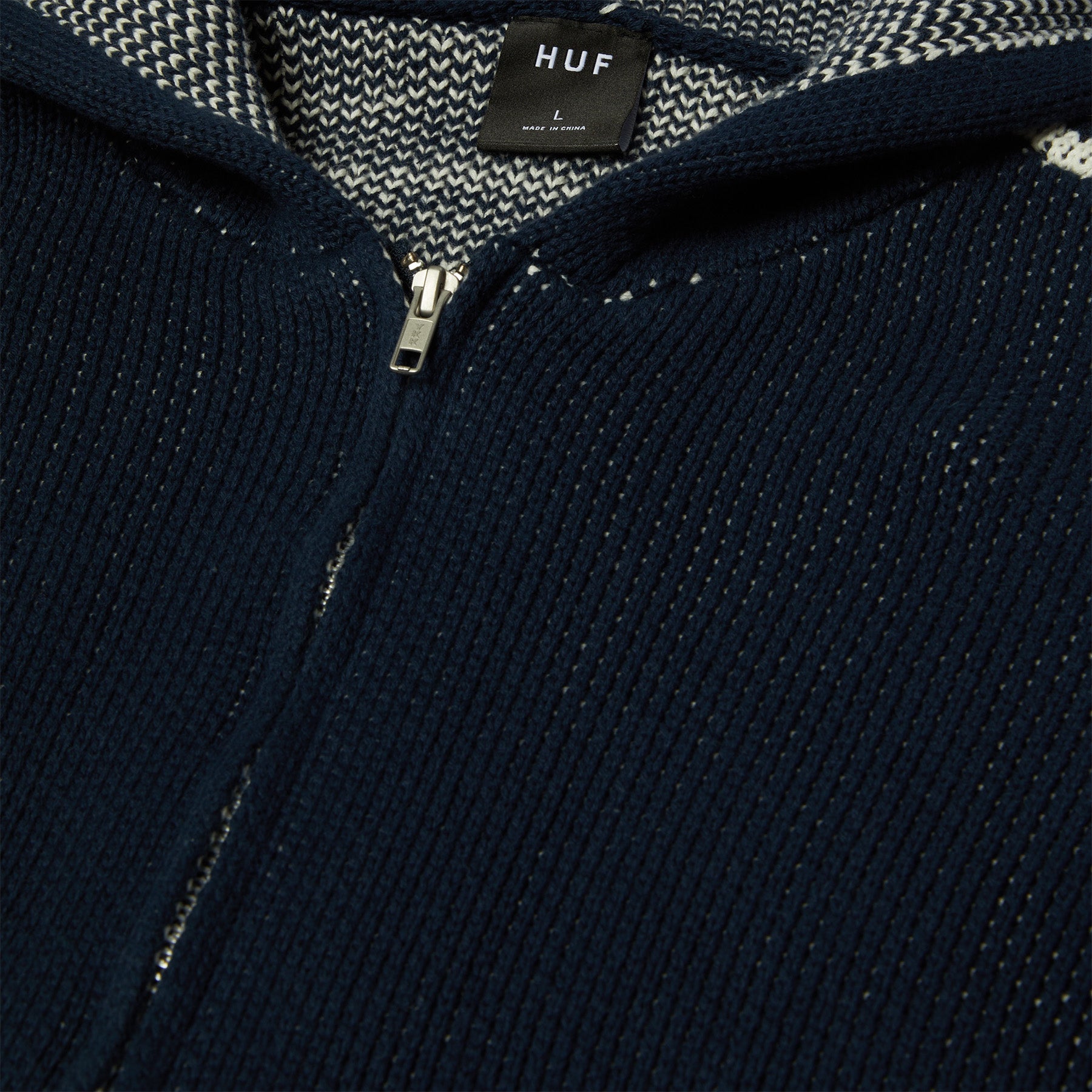 Huf Token Zip Hooded Sweater Navy - Orchard Skateshop