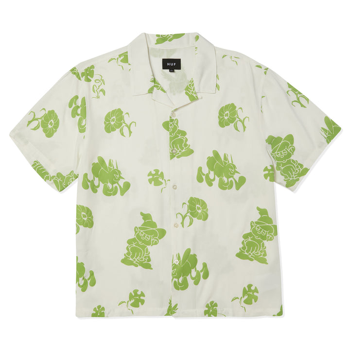 Huf Trip Flocked Resort Shirt White
