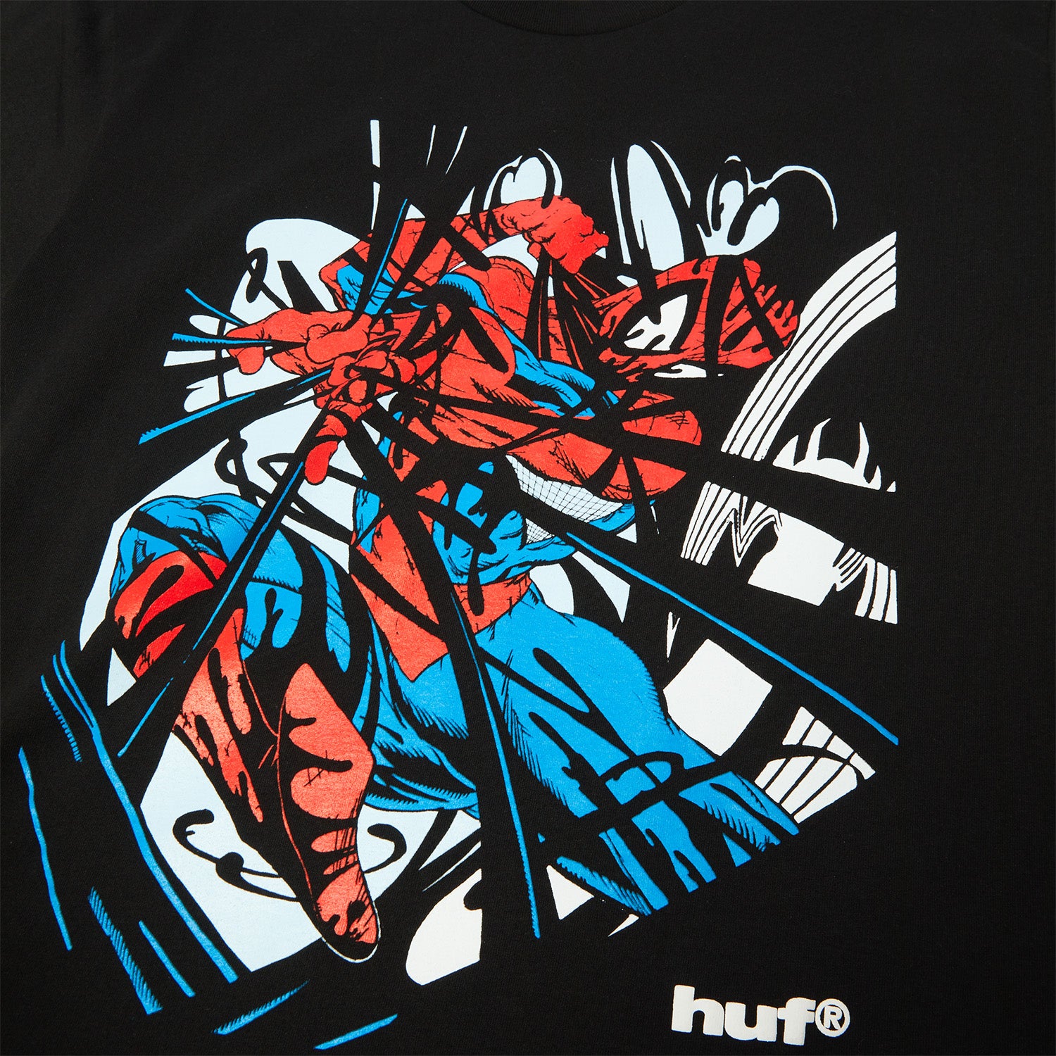 Huf x Marvel Spider Man Entangled Tee Washed Black