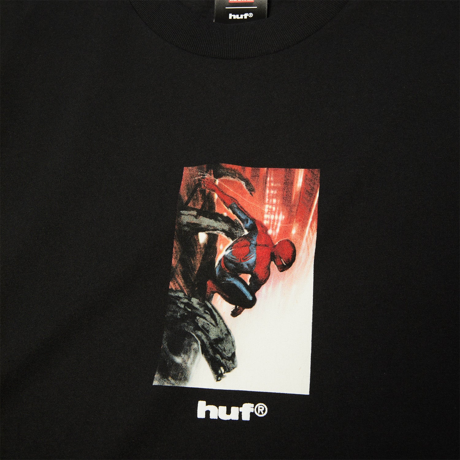 Huf x Marvel Spider Man Lookout Tee Black