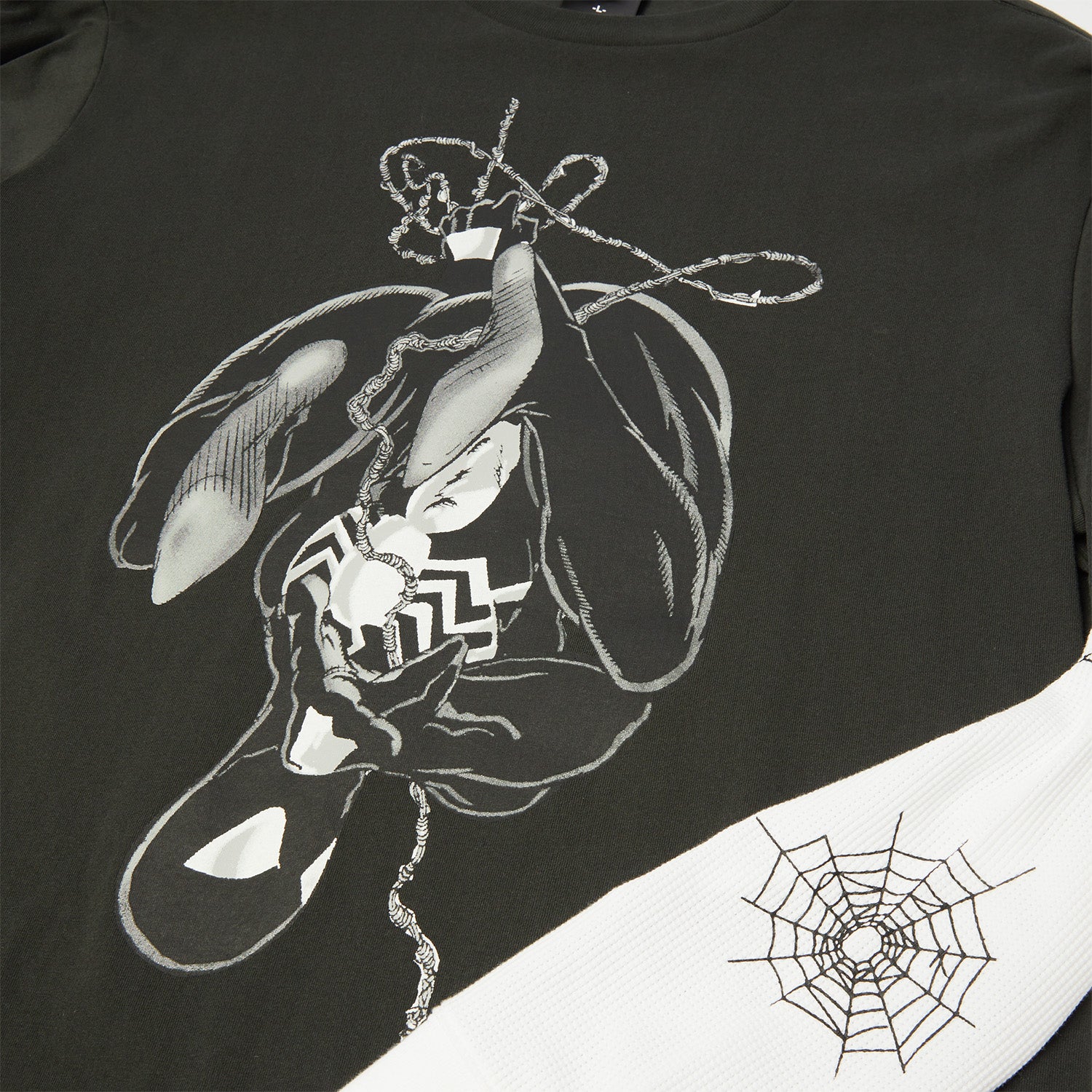 Huf x Marvel Spider Man LS Double Layer Top Black