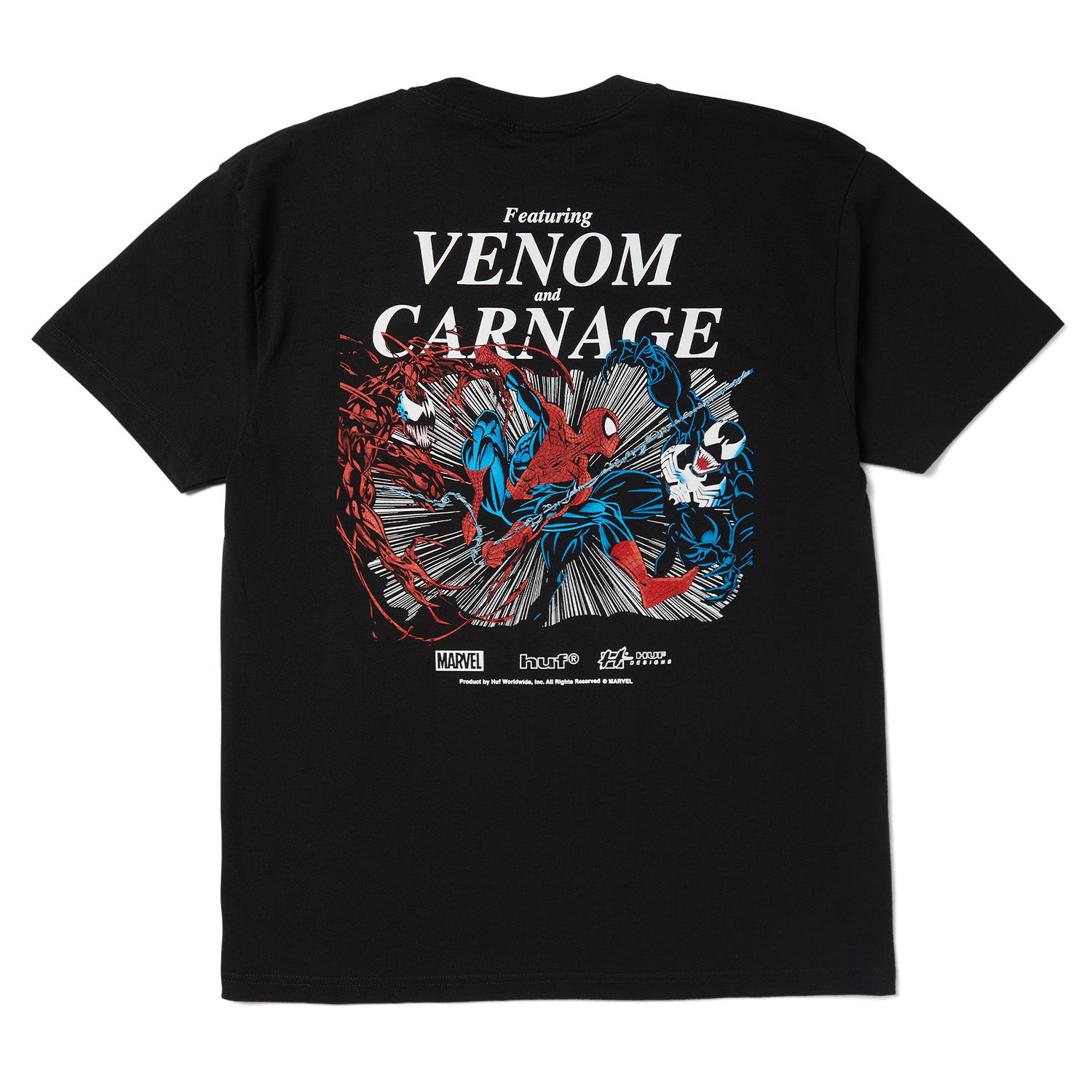 Huf x Marvel Spider Man Maximum Carnage Tee Black
