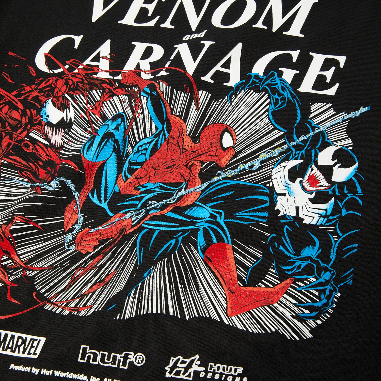 Huf x Marvel Spider Man Maximum Carnage Tee Black