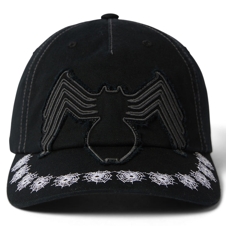 Huf x Marvel Spider Man Venom Snapback Hat Washed Black
