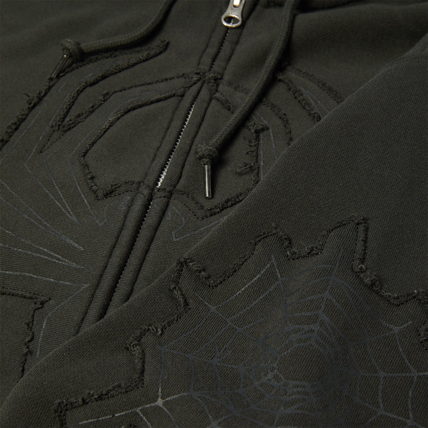 Huf x Marvel Spider Man Web Zip Hoodie Washed Black