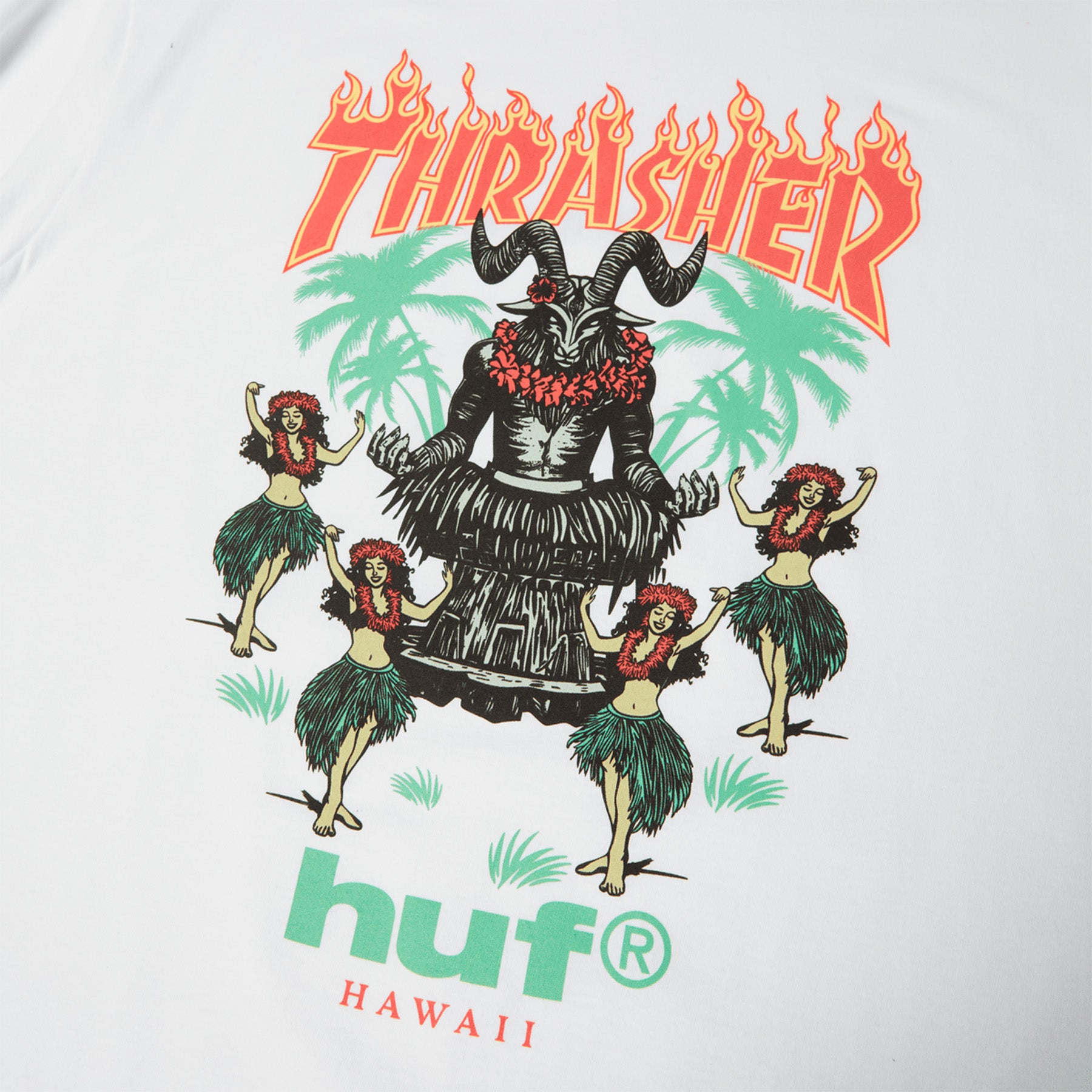 Huf x Thrasher Goat Luau Tee White