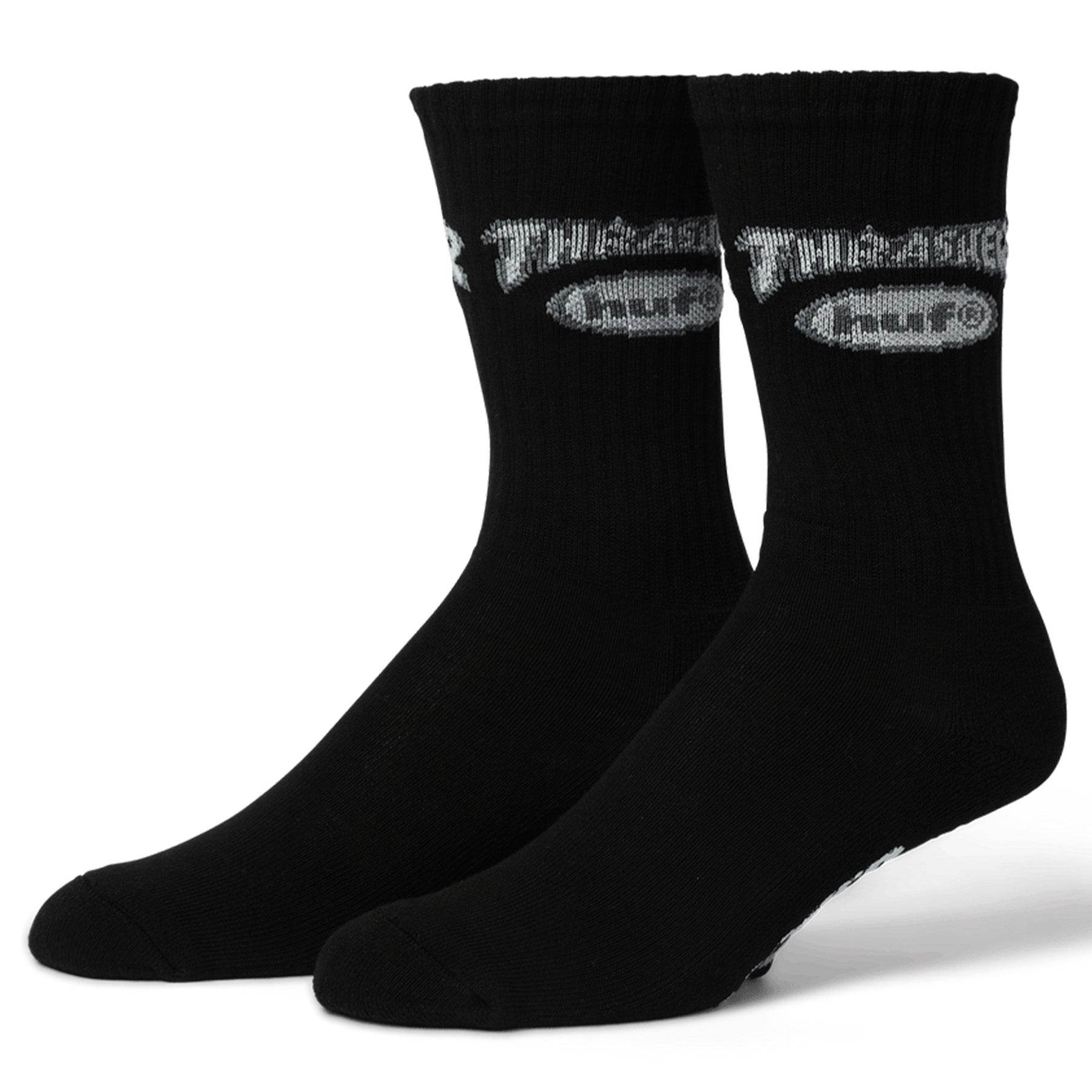Huf x Thrasher Logo Sock Black