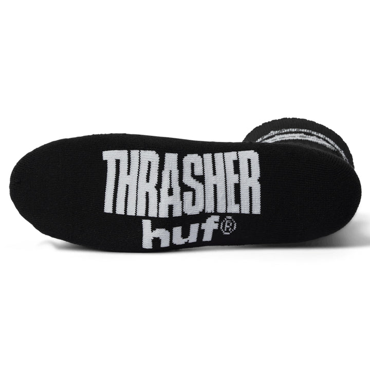 Huf x Thrasher Logo Sock Black