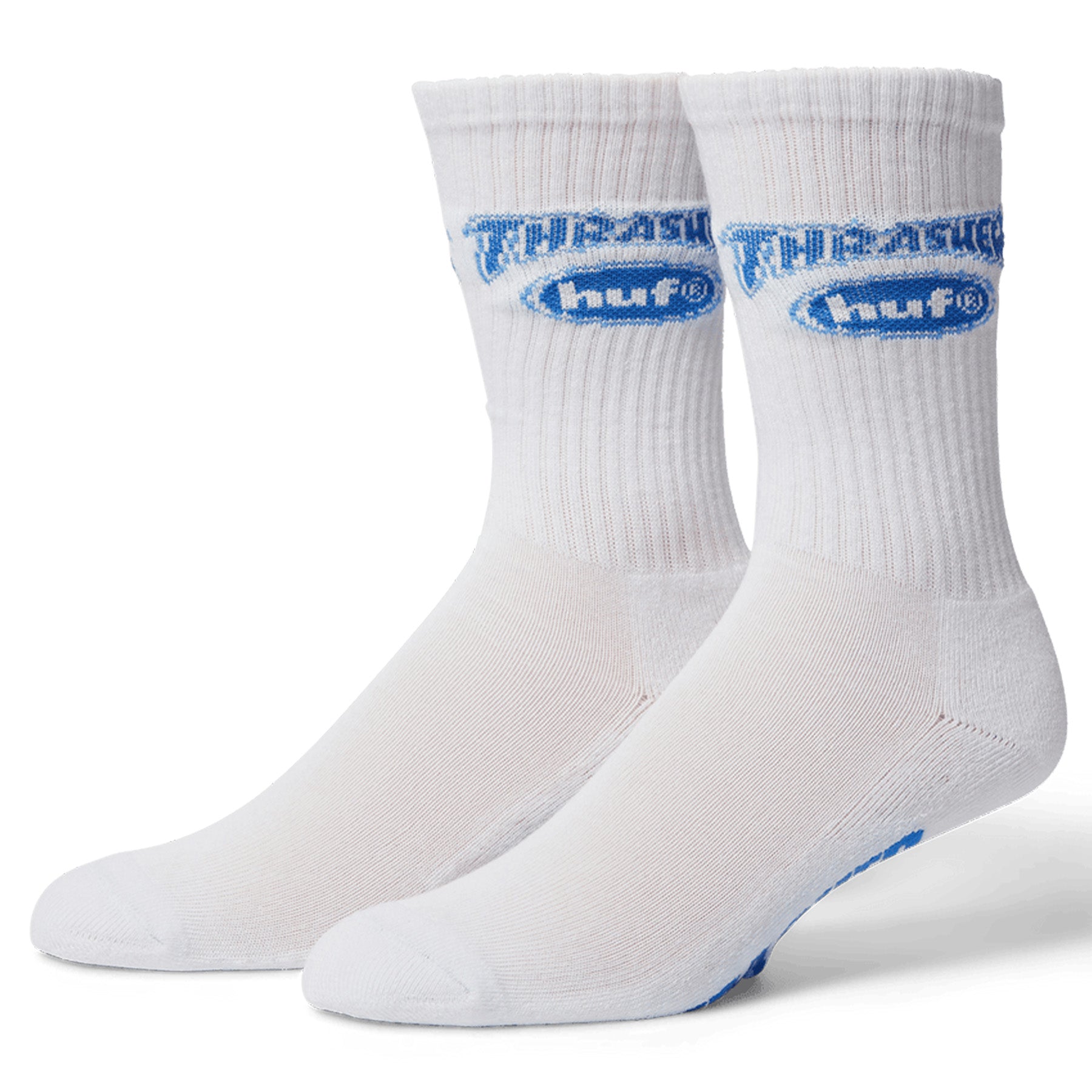 Huf x Thrasher Logo Sock White