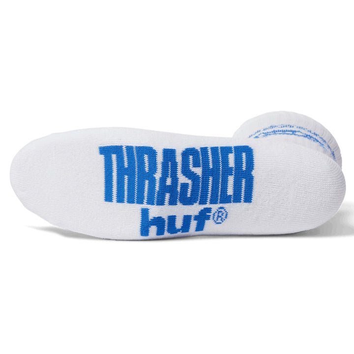 Huf x Thrasher Logo Sock White