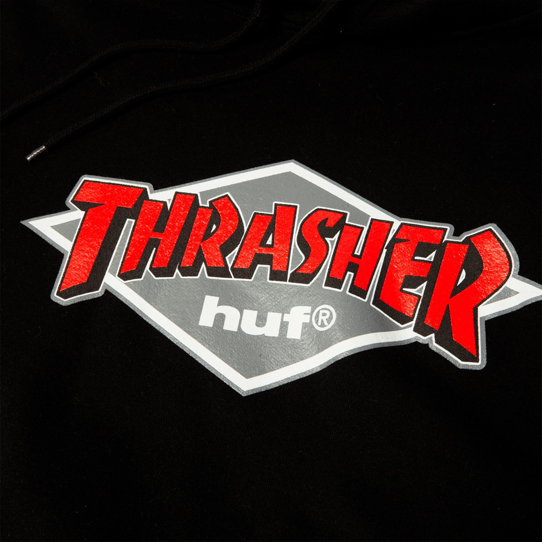 Huf x Thrasher Pullover Hoodie Black