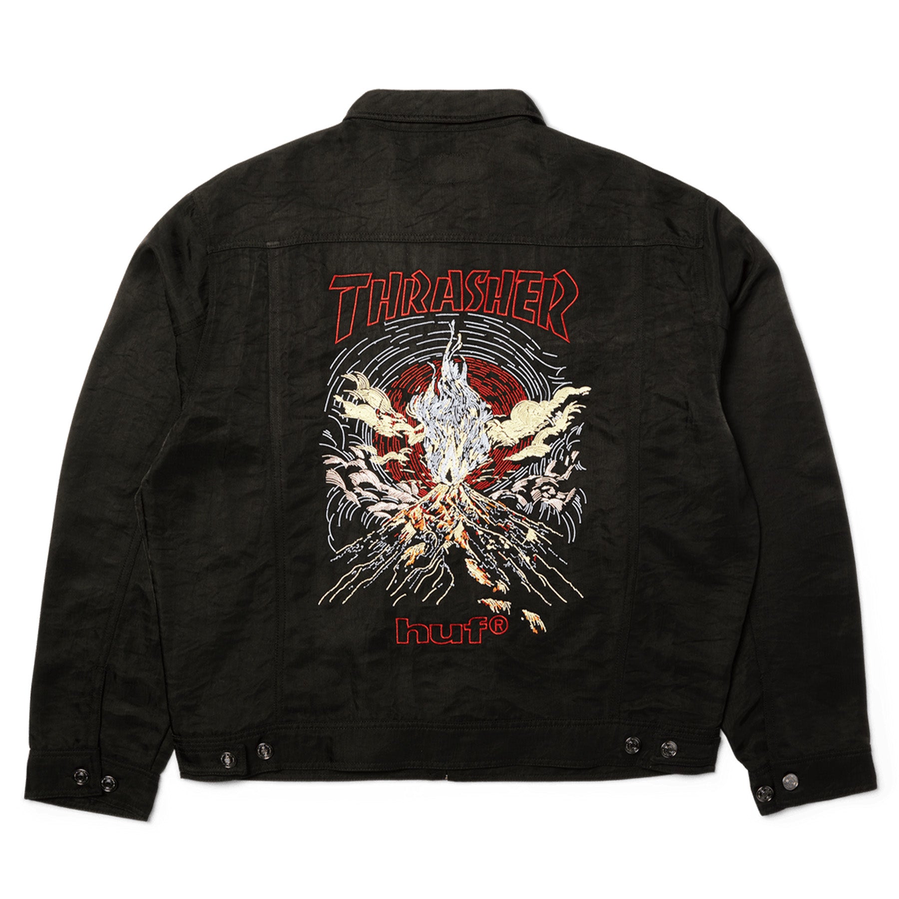 Huf x Thrasher Trucker Jacket Black