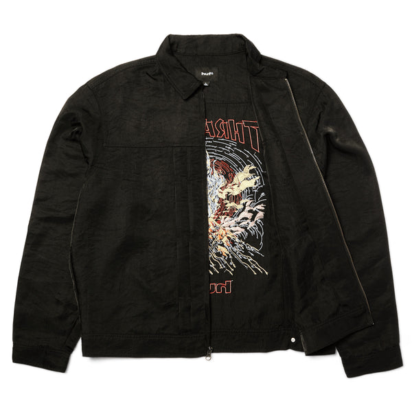 Huf x Thrasher Trucker Jacket Black - Orchard Skateshop