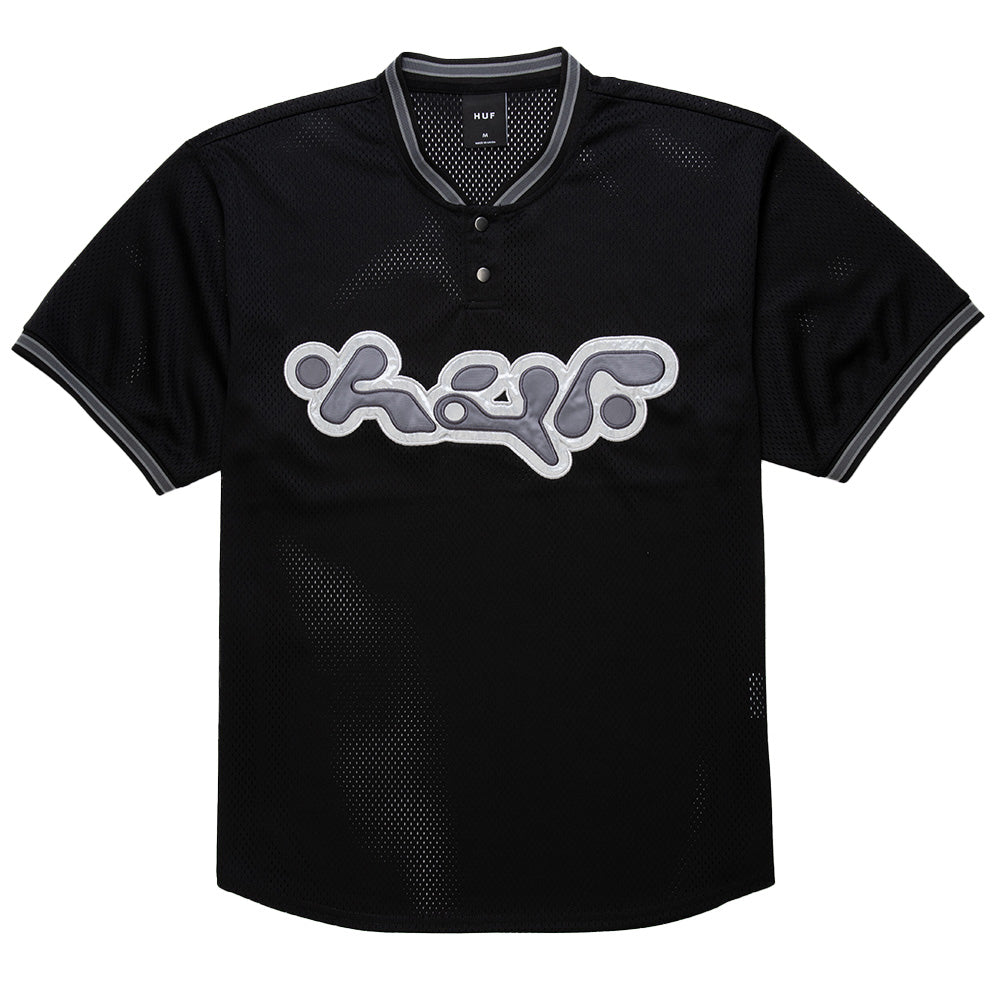 Huf Halftime Henley Jersey Black - Orchard Skateshop