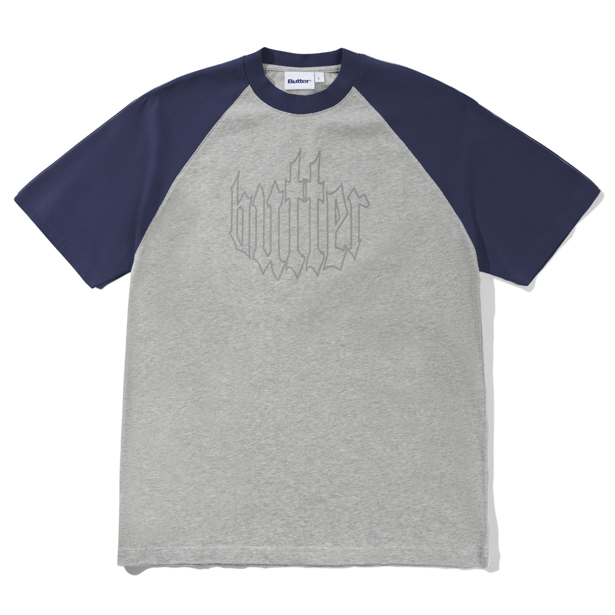 Butter Goods Harvest Raglan Tee Navy/Heather