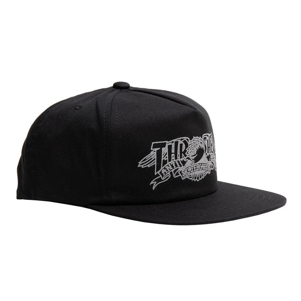 Thrasher x Antihero Mag Banner Snapback Hat Black