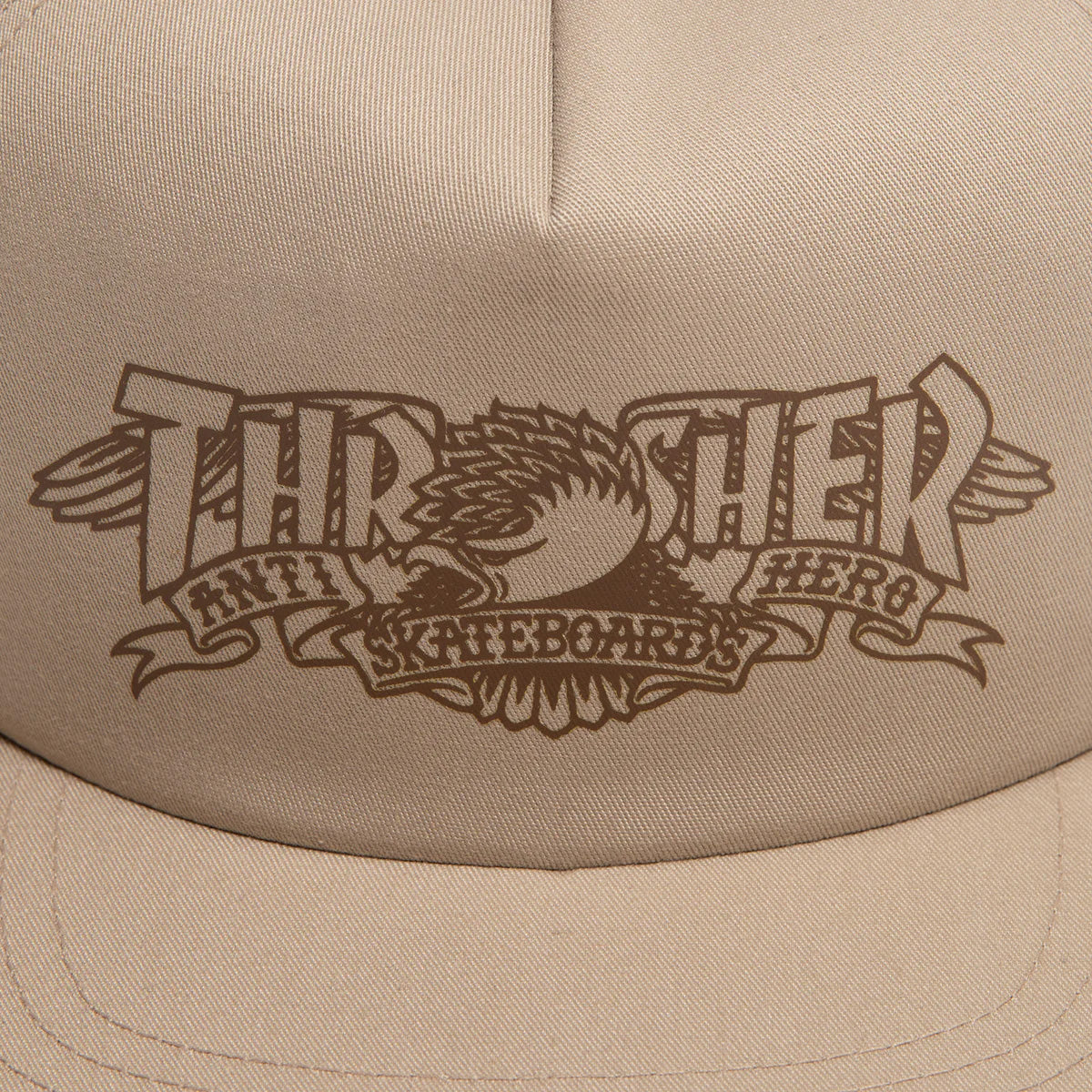 Thrasher x Antihero Mag Banner Snapback Hat Khaki