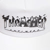Thrasher x Antihero Pigeon Mag Snapback Hat White