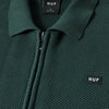 Huf Anton Zip Overdyed Sweater Hunter Green