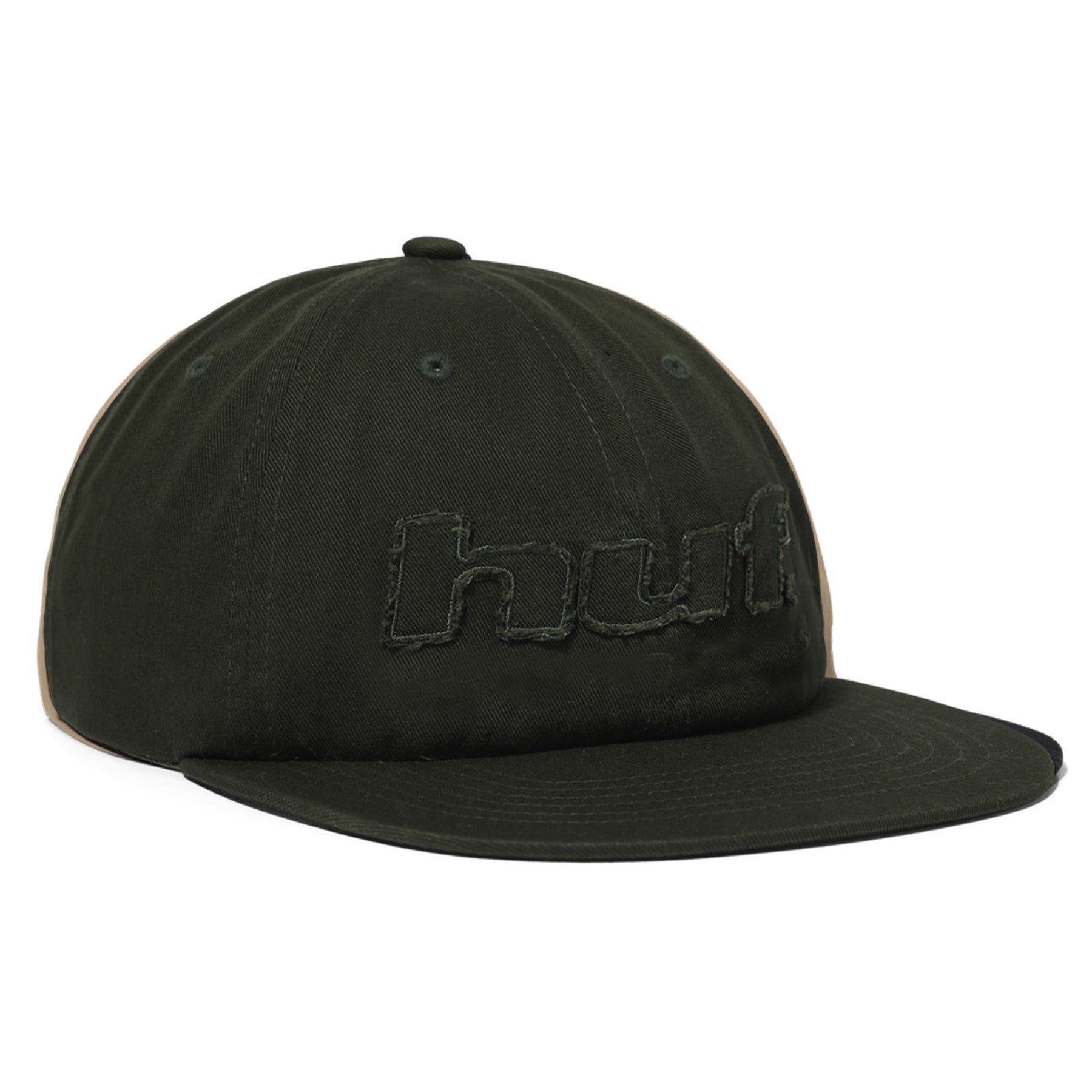 Huf Distressed Logo 5 Panel Hat Hunter Green